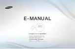 Preview for 1 page of Samsung PN51E490B4F E-Manual