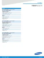 Preview for 4 page of Samsung PN51F5500 Specifications