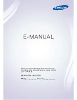 Samsung PN51F8500AF E-Manual preview