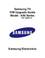 Предварительный просмотр 1 страницы Samsung PN58A650T1F User Manual