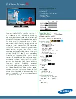 Samsung PN58C550 Brochure preview