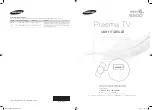 Preview for 1 page of Samsung PN60E6500EFXZA User Manual