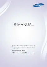 Preview for 1 page of Samsung PN60F8500AFXZA E-Manual