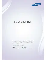 Samsung PN64F8500 E-Manual preview