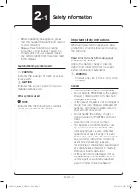 Preview for 3 page of Samsung POWERbot VR10M703PW9 Quick Reference Manual