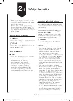 Preview for 3 page of Samsung POWERBOT Quick Reference Manual