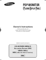 Samsung PPM 42S3Q Owner'S Instructions Manual preview