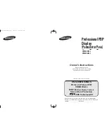 Предварительный просмотр 1 страницы Samsung PPM42M8H Owner'S Instructions Manual