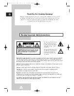 Preview for 2 page of Samsung PPM42S3 Owner'S Instructions Manual