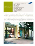 Предварительный просмотр 1 страницы Samsung PPM63M6H Brochure