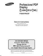 Предварительный просмотр 1 страницы Samsung PPM63M7F Owner'S Instructions Manual