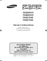 Samsung PS-42C91HD Owner'S Instructions Manual preview