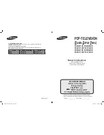 Samsung PS-42C91HR Owner'S Instructions Manual preview