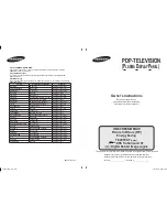 Samsung PS-42C96HC Owner'S Instructions Manual preview