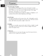 Preview for 2 page of Samsung PS-42D4S Owner'S Instructions Manual