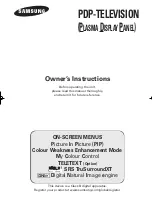 Preview for 1 page of Samsung PS-42D5S Owner'S Instructions Manual