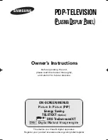 Preview for 1 page of Samsung PS-42E71H Owner'S Instructions Manual