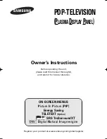 Preview for 1 page of Samsung PS-42Q7HS Owner'S Instructions Manual