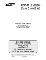 Samsung PS-42Q91H Owner'S Instructions Manual preview