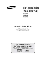 Samsung PS-63P3H Owner'S Instructions Manual preview