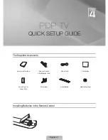 Samsung PS42B451B2W Quick Setup Manual preview