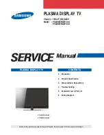 Preview for 1 page of Samsung PS42B451B2W Service Manual