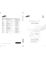 Samsung PS43D450A2W User Manual preview