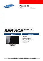 Preview for 1 page of Samsung PS43D490A1 Service Manual