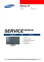 Preview for 1 page of Samsung PS43E400U1RLXL Service Manual