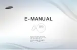 Samsung PS43E450A1W E-Manual preview