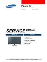 Preview for 1 page of Samsung PS43F4100AR Service Manual