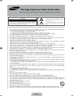 Preview for 2 page of Samsung PS43F4500AW User Manual