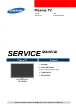 Preview for 1 page of Samsung PS43F4500AWXZG Service Manual