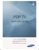 Предварительный просмотр 1 страницы Samsung PS50A417C2D Quick Start Manual