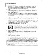 Preview for 2 page of Samsung PS50A556 User Manual