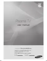 Preview for 1 page of Samsung PS50A650T1R User Manual