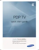 Предварительный просмотр 1 страницы Samsung PS50A656T1F Quick Start Manual