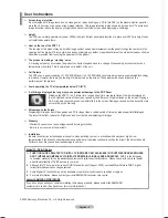 Preview for 2 page of Samsung PS50A766 User Manual