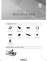 Предварительный просмотр 1 страницы Samsung PS50B530S2W Quick Setup Manual