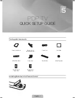 Samsung PS50B551T3W Quick Setup Manual preview