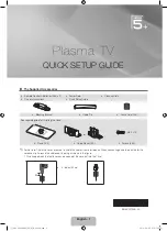 Preview for 2 page of Samsung PS50C580G1K Quick Setup Manual