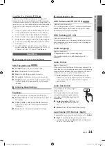 Preview for 21 page of Samsung PS50C687 User Manual