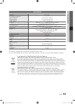 Preview for 61 page of Samsung PS50C6900 User Manual