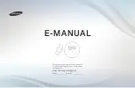 Samsung PS51D6900DK E-Manual preview