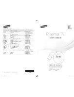 Samsung ps59d550 User Manual preview