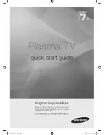 Samsung ps63c7000yf Quick Start Manual preview