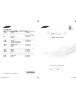 Samsung ps64f8500am User Manual preview