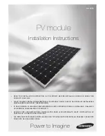 Preview for 1 page of Samsung PV-MBA1BG 244 Installation Instructions Manual