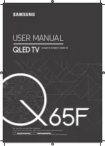 Samsung Q65F User Manual preview