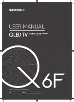 Samsung Q6F User Manual preview